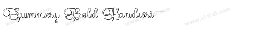 Summery Bold Handwri字体转换